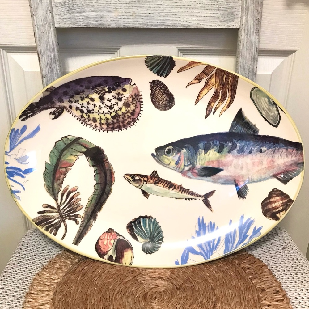 Williams Sonoma Poisson Large Serving Platter Discontinued Coastal Living